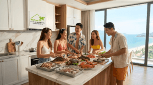 Trải Nghiệm Nghỉ Dưỡng Tuyệt Hảo Cùng “Căn Hộ Gia Đình & Nhóm Bạn Tích Hợp Bếp Nấu Ăn”